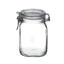 Kilner Square Clip Top Jar, Durable Glass Container with Airtight Seal for Home-canning, Preserving, and Storing, 68-Fluid Ounce